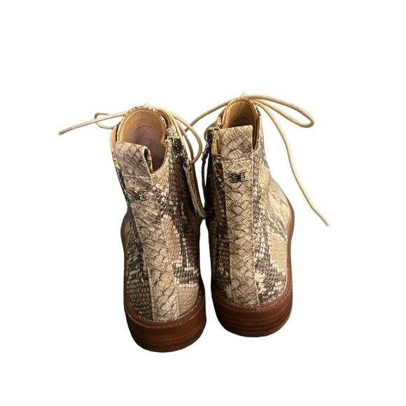 Sam Edelman Nina Womens Leather Ankle Lace-Up Boot 7 - Picture 5 of 7